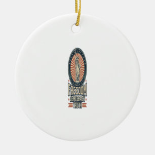 Freiheit Demokratie Wahrheit Vintage Patriotisches Keramik Ornament