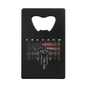 Freiheit der amerikanischen Flagge für Motorräder Geldbeutel Flaschenöffner