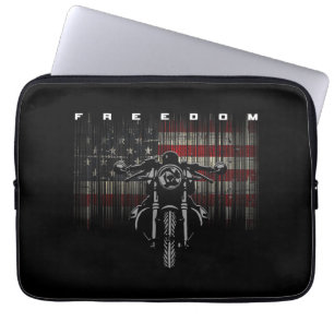 Freiheit der amerikanischen Flagge für Motorräder Laptopschutzhülle