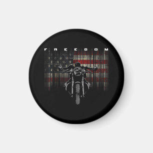 Freiheit der amerikanischen Flagge für Motorräder Magnet