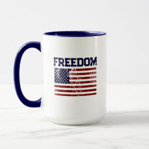 Freiheit der amerikanischen Flagge Tasse