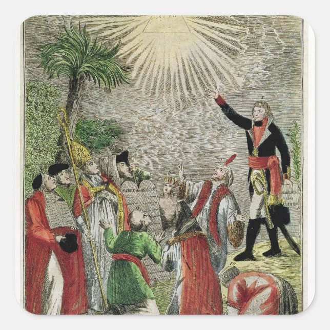 Freiheit der Anbetung Quadratischer Aufkleber (Vorderseite)