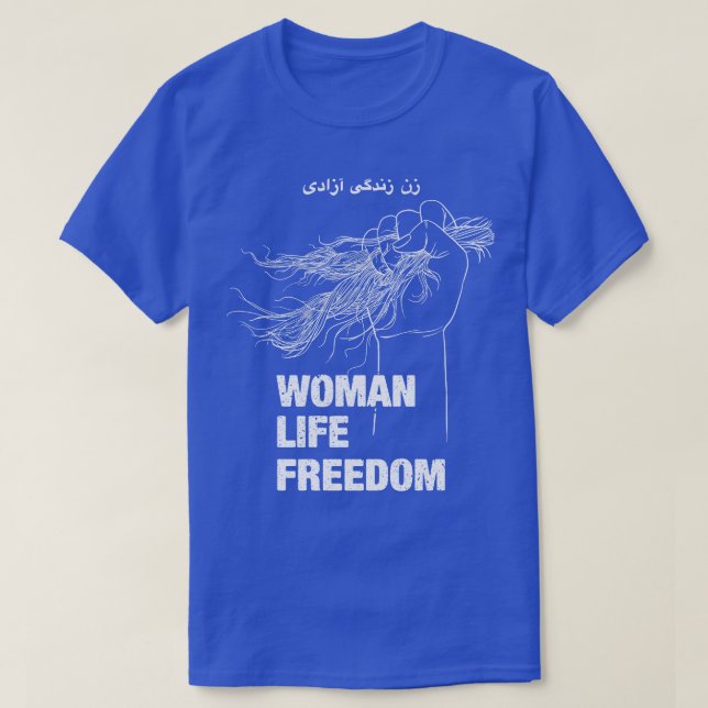 Freiheit der Frau Iran Menschenrechte 1 T-Shirt (Design vorne)
