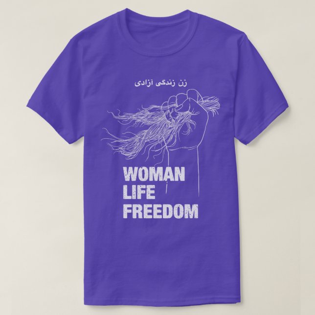 Freiheit der Frau Iran Menschenrechte T-Shirt (Design vorne)