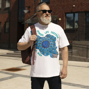 Freiheit der Frau   Persian Minakari Green T-Shirt