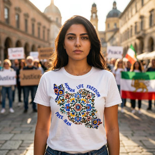 Freiheit der Frau Persian Tiles Blue T-Shirt
