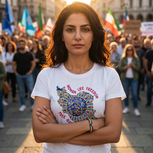 Freiheit der Frau   Persische Kunst Rote iranische T-Shirt