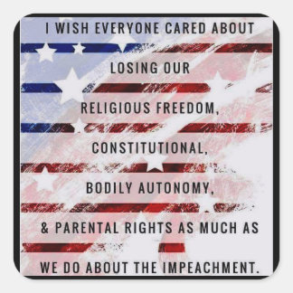 Freiheit der Medizin Quadratischer Aufkleber