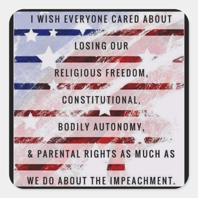 Freiheit der Medizin Quadratischer Aufkleber (Vorderseite)