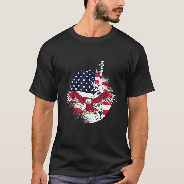 Freiheit des Hahnenadlers T-Shirt (Vorderseite)