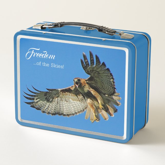 Freiheit des Roten Schwanzes Metall Brotdose (Rückseite)