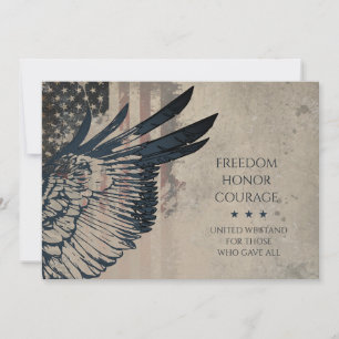 Freiheit • Ehre • Mut Patriotischer Adler Kunst Feiertagskarte