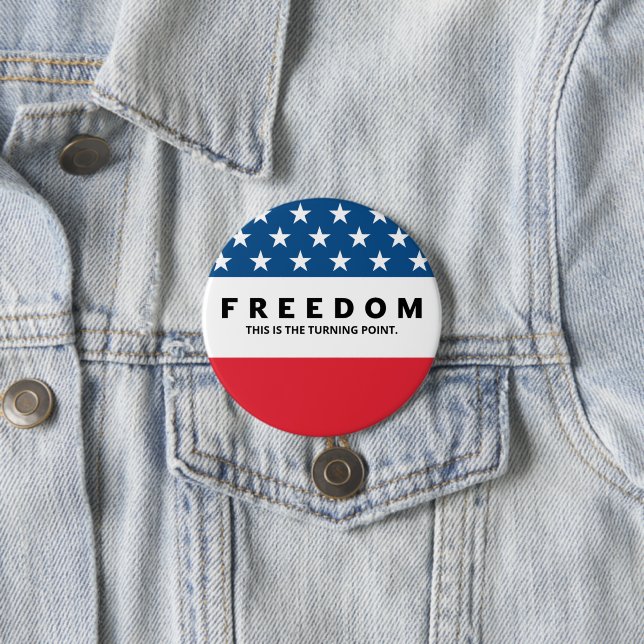 Freiheit ein echter Patriot Button (Beispiel)