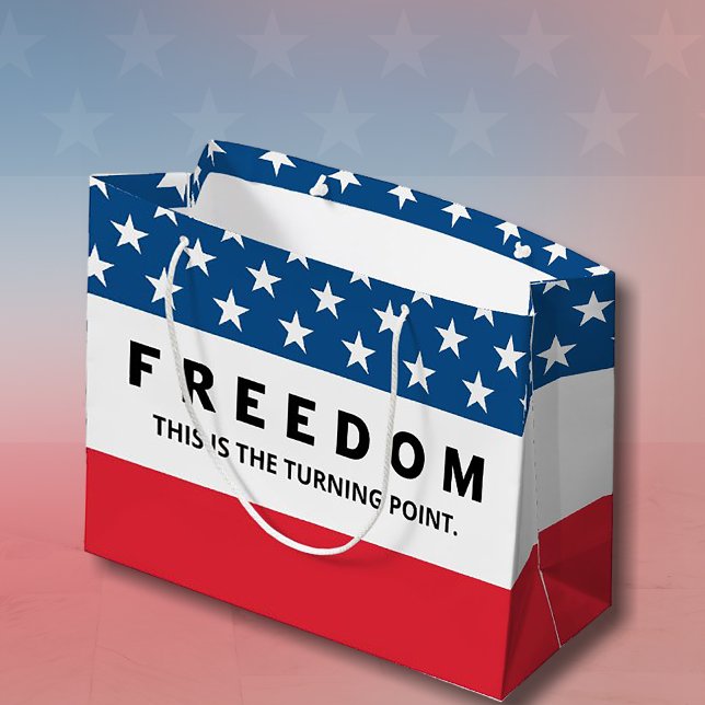 Freiheit ein echter Patriot Große Geschenktüte (Von Creator hochgeladen)