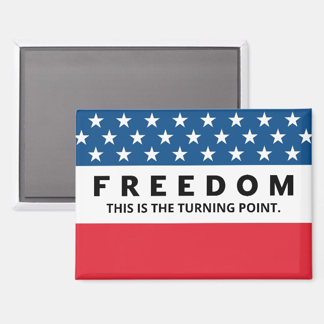 Freiheit ein echter Patriot Magnet (Vorderseite/Rückseite)