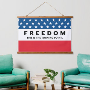 Freiheit ein echter Patriot Wandteppich Mit Holzrahmen