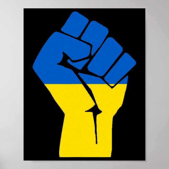 Freiheit Faust Ukraine  Poster (Vorne)