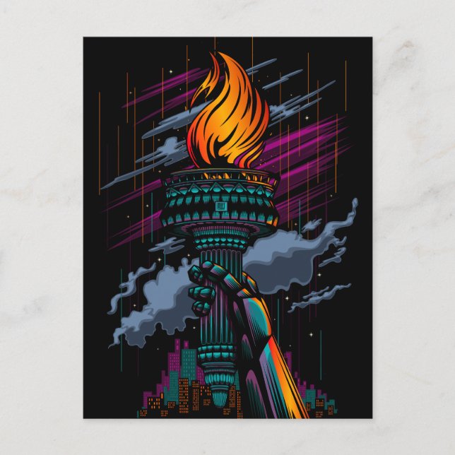 Freiheit Feiertagspostkarte (Vorderseite)