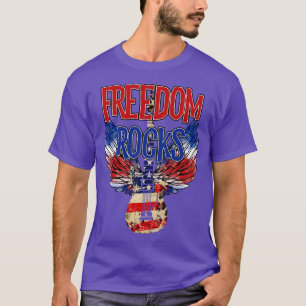 Freiheit Felsen usa Amerika 4. Juli T-Shirt