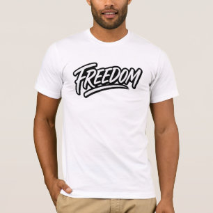 FREIHEIT – Fette Pinsel Calligraphy Motivierend T-Shirt