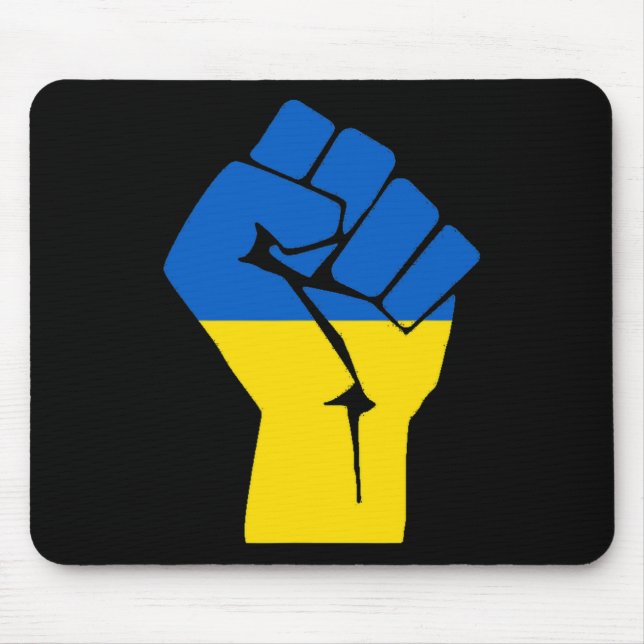 Freiheit Fist Ukraine  Mousepad (Vorne)