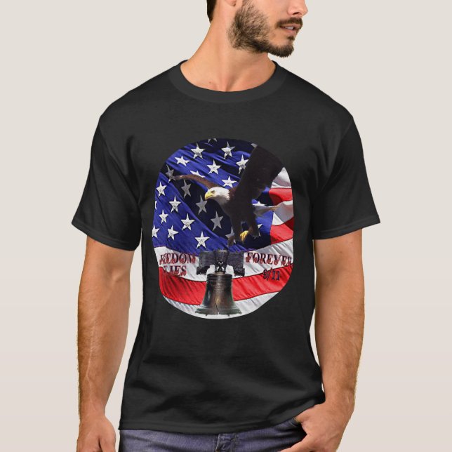 Freiheit fliegt für immer 9/11 T-Shirt (Vorderseite)