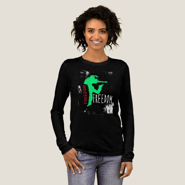 Freiheit. FM01A 🕺  Tri-Blend Shirt (Volle Vorderseite)