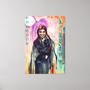 Freiheit & Freiheit Girl of Kimono Leinwanddruck