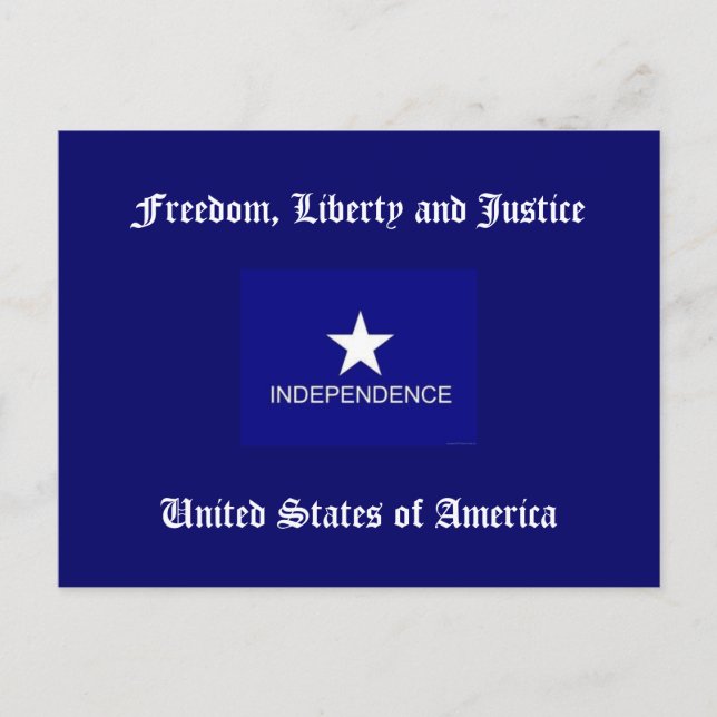 Freiheit, Freiheit und Recht Postkarte (Vorderseite)