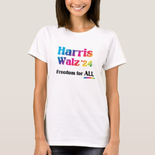 Freiheit für ALL LGBTQ Harris Walz T - Shirt