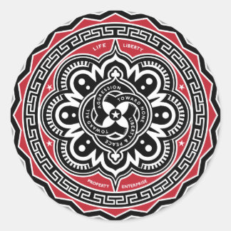 Freiheit für alle Insignidekleber Runder Aufkleber