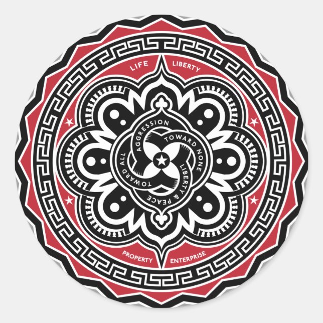 Freiheit für alle Insignidekleber Runder Aufkleber (Vorderseite)