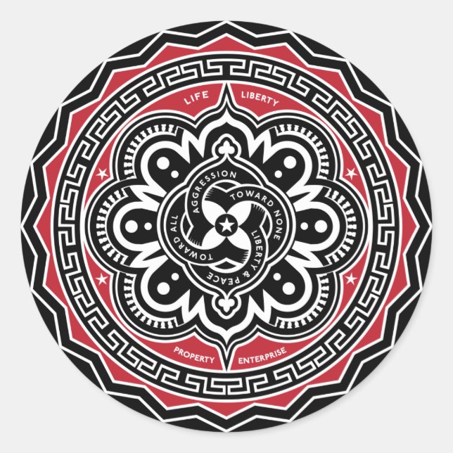 Freiheit für alle Insignidekleber Runder Aufkleber (Vorderseite)