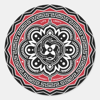 Freiheit für alle Insignidekleber Runder Aufkleber