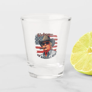 Freiheit für Amerikas Golf-Amerikaner Trump Schnapsglas