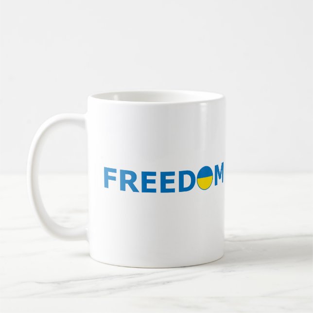 Freiheit für den T - Shirt in der Ukraine Kaffeetasse (Links)