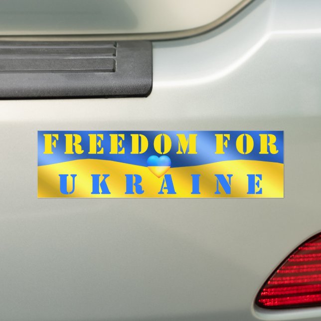 Freiheit für die Ukraine - Unterstützung des Fried Autoaufkleber (Auf Auto)
