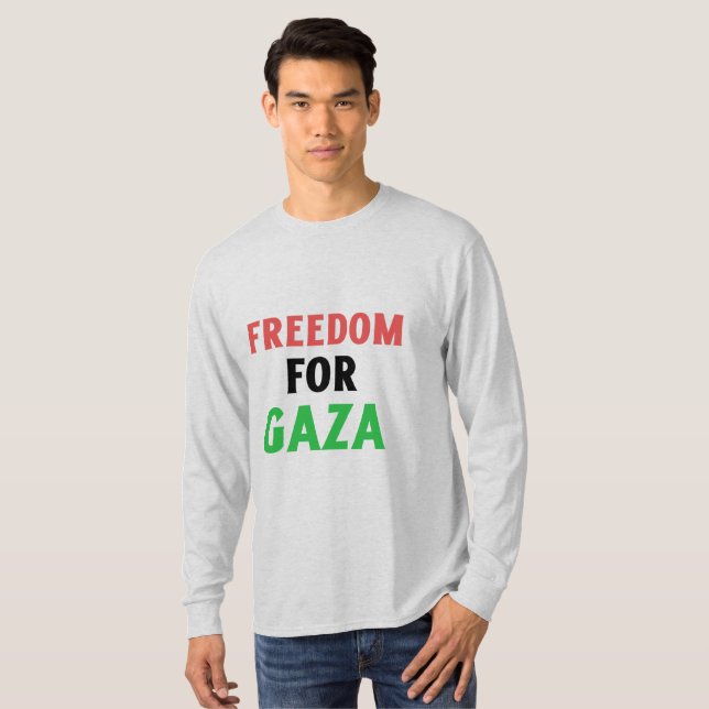 Freiheit für Gaza - Völkermord T-Shirt (Vorne ganz)