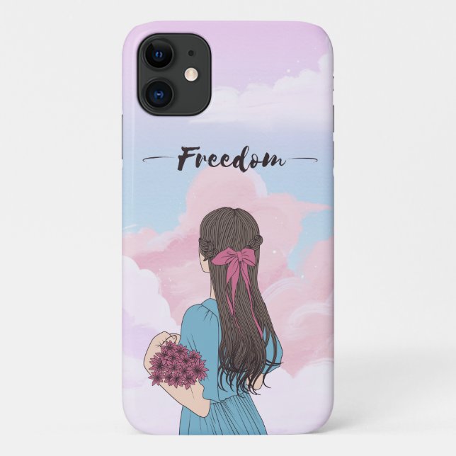 Freiheit für Mädchen Case-Mate iPhone Hülle (Rückseite)