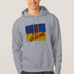 FREIHEIT FÜR UKRAINE mit Flagge Hoodie