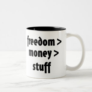 Freiheit > Geld > Stoff Zweifarbige Tasse