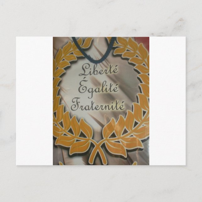 Freiheit, Gleichheit, Brüderlichkeit: Zukunft Blüh Postkarte (Vorderseite)