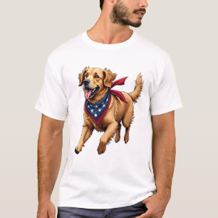 Freiheit Golden Retriever Vintage Gravur Shirt 4