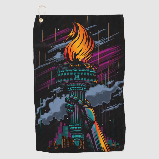 Freiheit Golfhandtuch (Vorderseite)