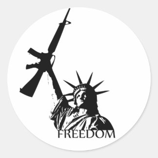 Freiheit - Got Waffen? (Groß) Runder Aufkleber