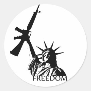 Freiheit - Got Waffen? Runder Aufkleber