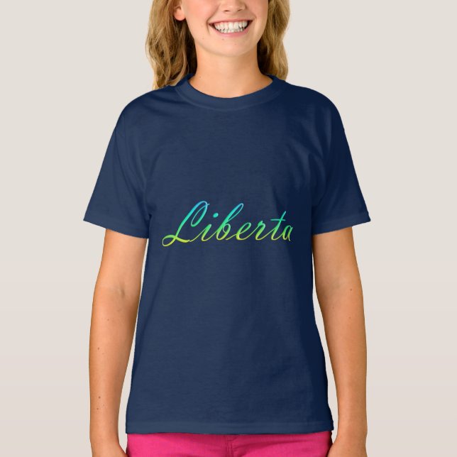 Freiheit. Gradient Text. Sweatshirt T-Shirt (Vorderseite)