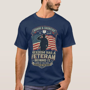 Freiheit Hat Einen Veteranen Dahinter Patriotische T-Shirt