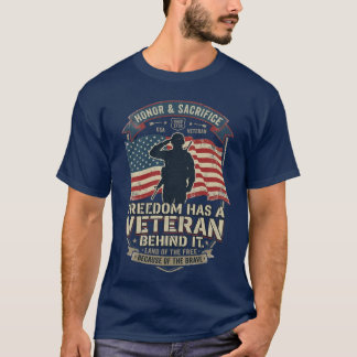 Freiheit hat einen Veteranen hinter sich Patriotis T-Shirt