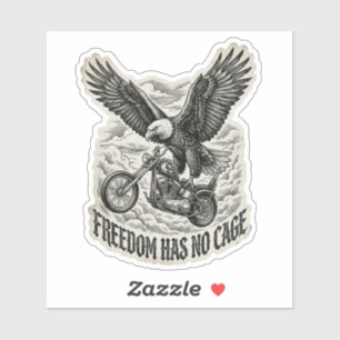 Freiheit Hat Kein Käfig Eagle Motorrad Biker Aufkleber